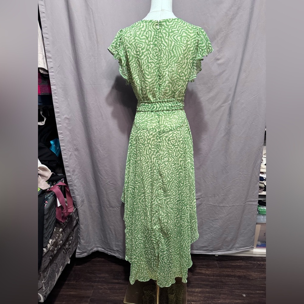 Vince Camuto Maze Print
Flutter Sleeve Asymmetric Hem
Midi Dress - Size S - Picture 4 of 7